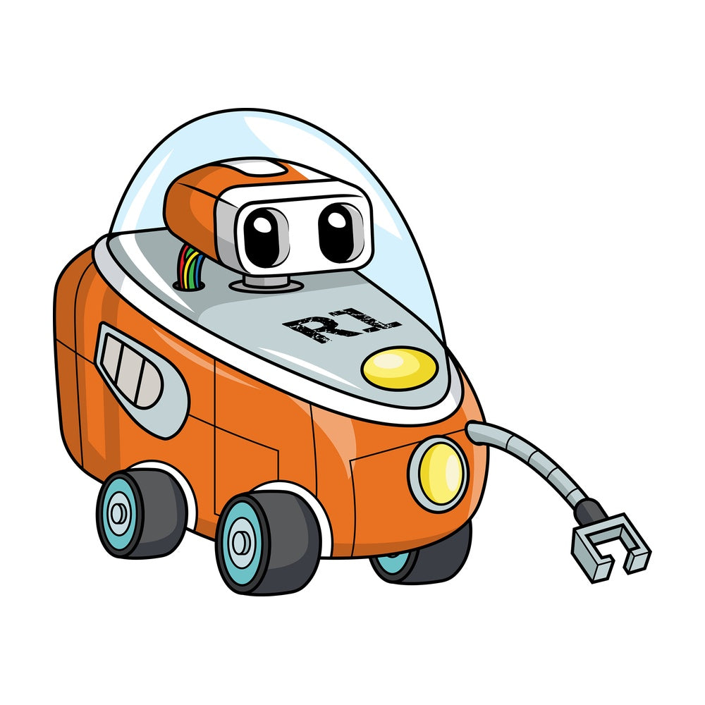 Futuristic land exploration vehicle. PNG - JPG and vector EPS (infinitely scalable).