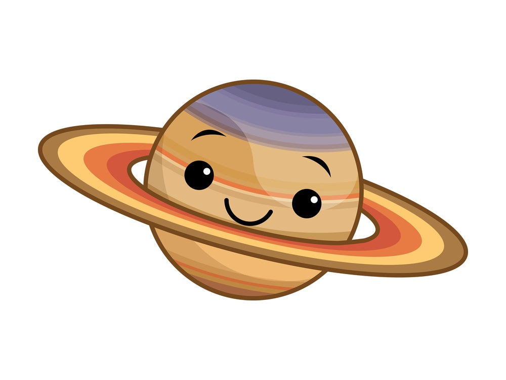 Kawaii planet saturn. PNG - JPG and vector EPS (infinitely scalable).