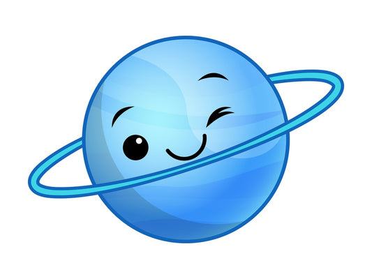 Kawaii planet uranus. PNG - JPG and vector EPS (infinitely scalable).