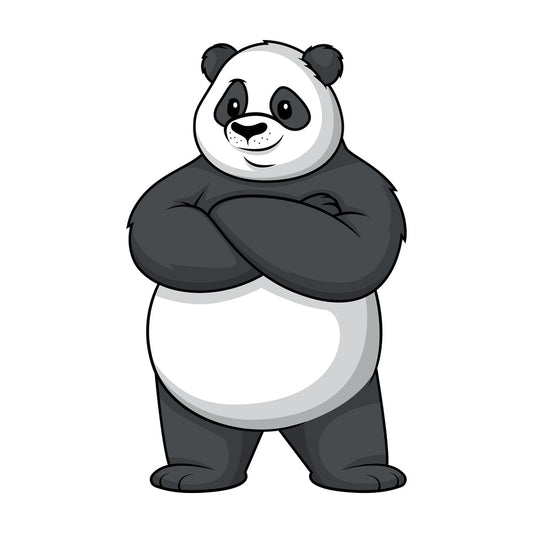 Confident panda. PNG - JPG and vector EPS (infinitely scalable).