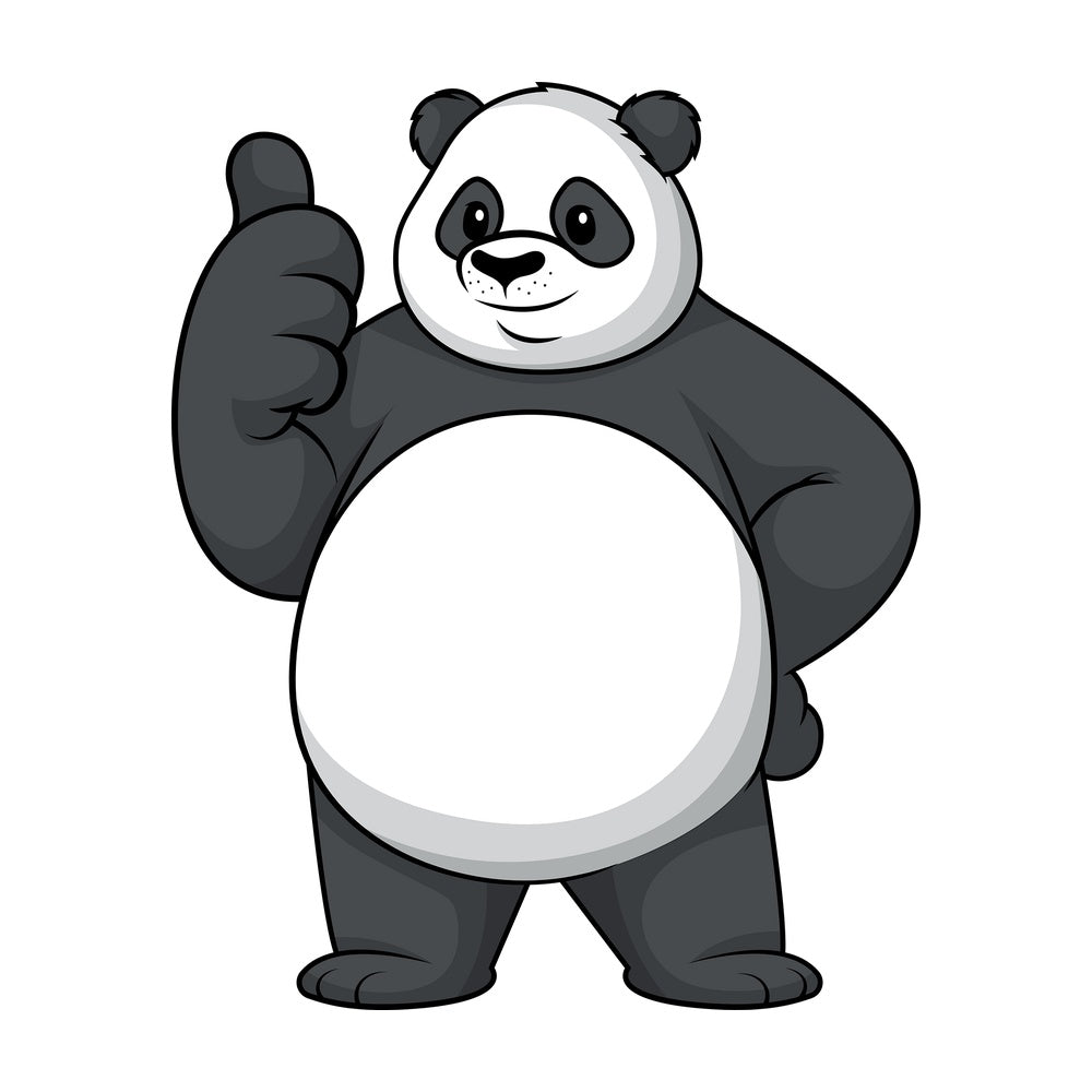 Panda thumbs up. PNG - JPG and vector EPS (infinitely scalable).