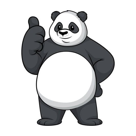 Panda thumbs up. PNG - JPG and vector EPS (infinitely scalable).