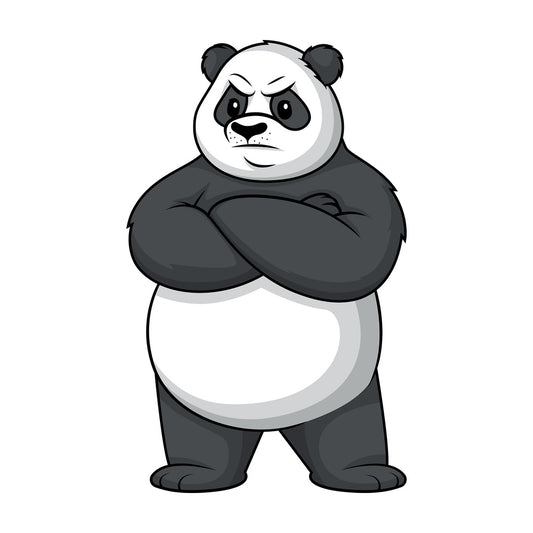 Angry panda. PNG - JPG and vector EPS (infinitely scalable).