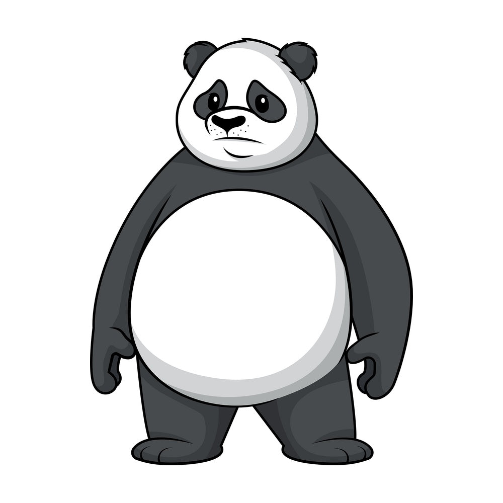 Sad panda. PNG - JPG and vector EPS (infinitely scalable).