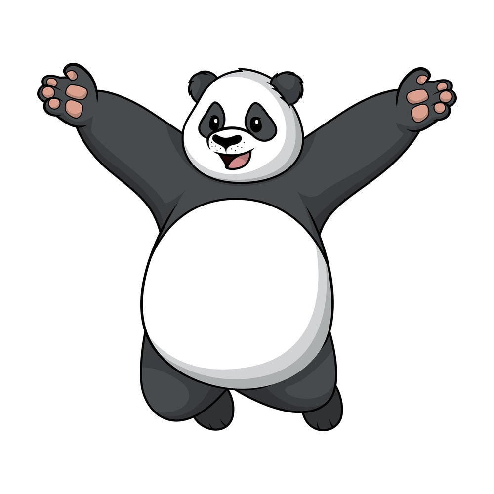 Happy panda. PNG - JPG and vector EPS (infinitely scalable).