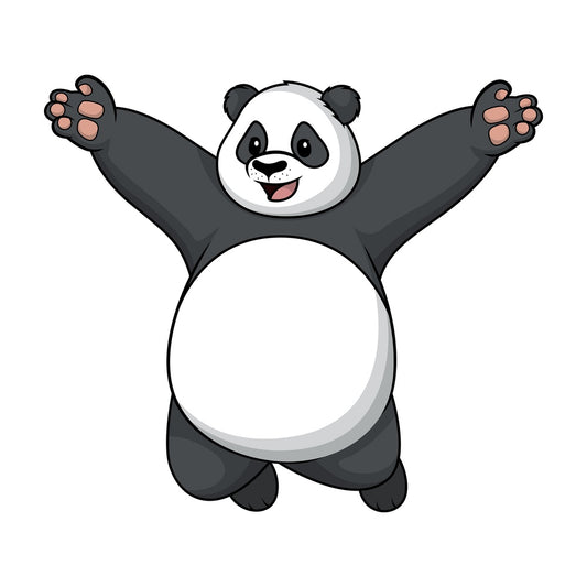 Happy panda. PNG - JPG and vector EPS (infinitely scalable).