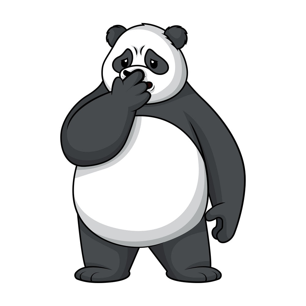 Disgusted panda. PNG - JPG and vector EPS (infinitely scalable).