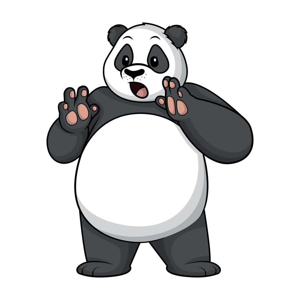 Surprised panda. PNG - JPG and vector EPS (infinitely scalable).