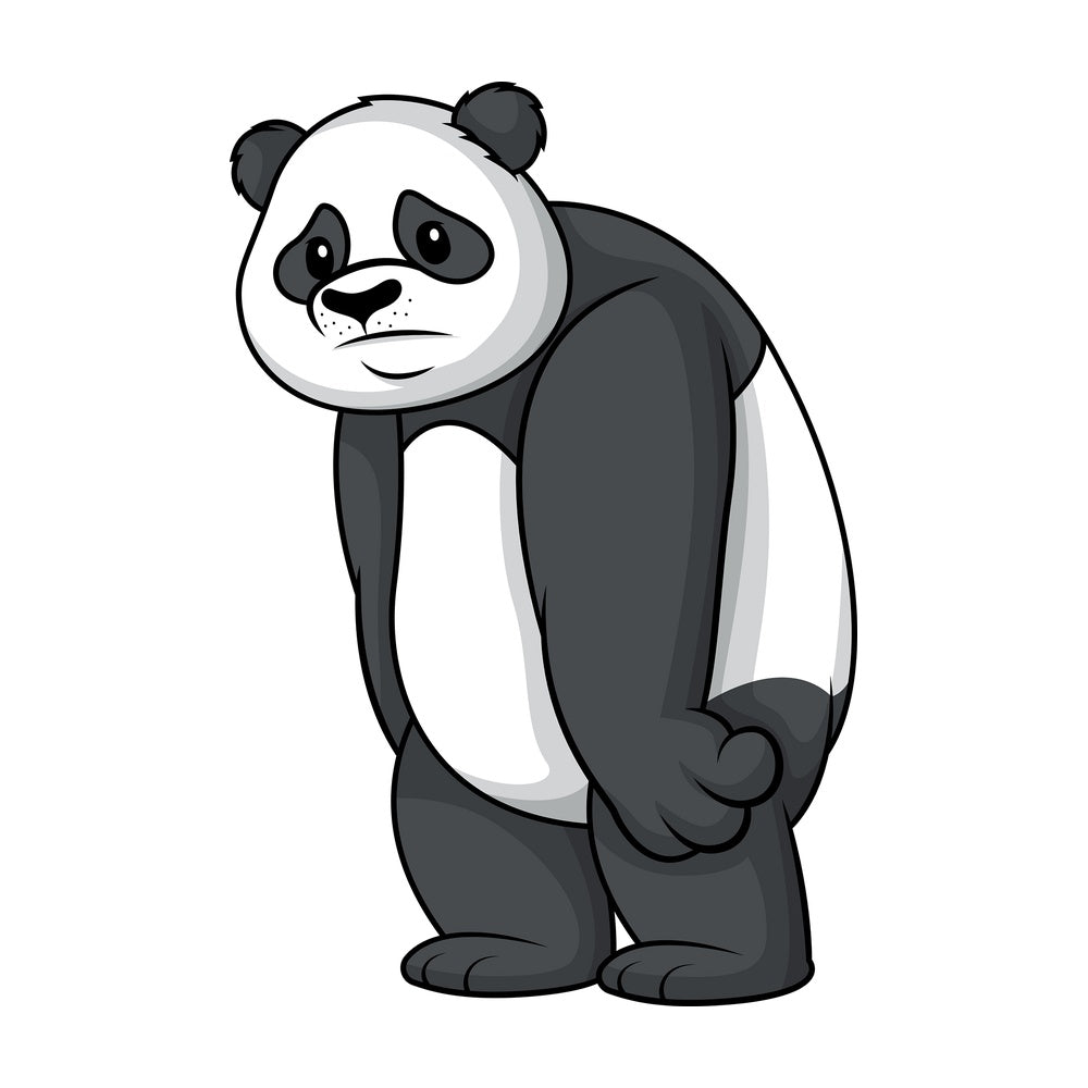 Disappointed panda. PNG - JPG and vector EPS (infinitely scalable).