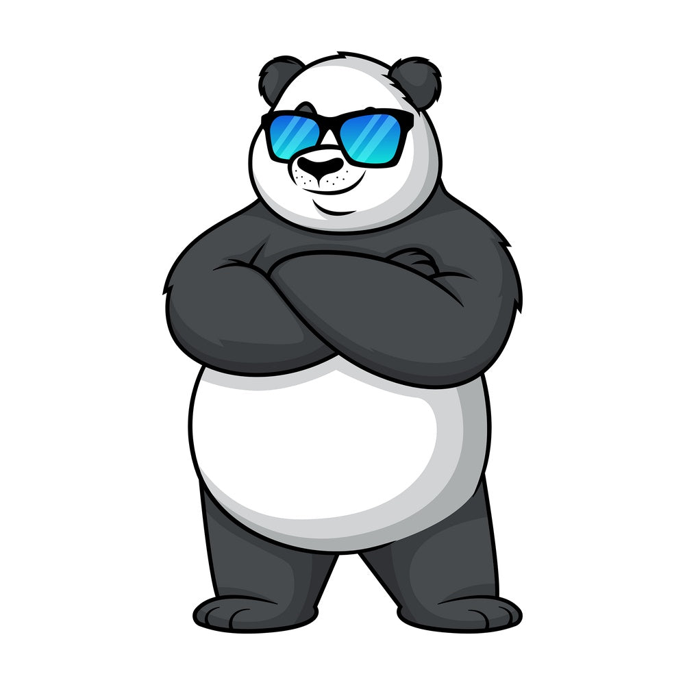 Panda with sunglasses. PNG - JPG and vector EPS (infinitely scalable).