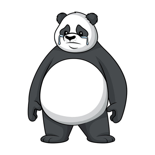 Panda crying. PNG - JPG and vector EPS (infinitely scalable).