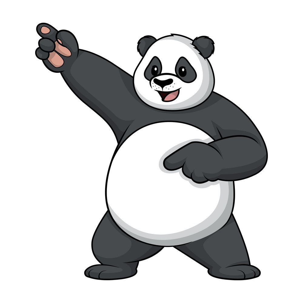 Panda dancing. PNG - JPG and vector EPS (infinitely scalable).