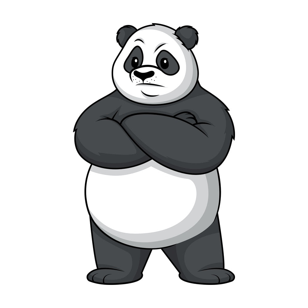 Mean panda. PNG - JPG and vector EPS (infinitely scalable).