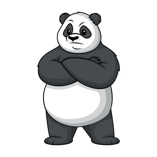 Mean panda. PNG - JPG and vector EPS (infinitely scalable).