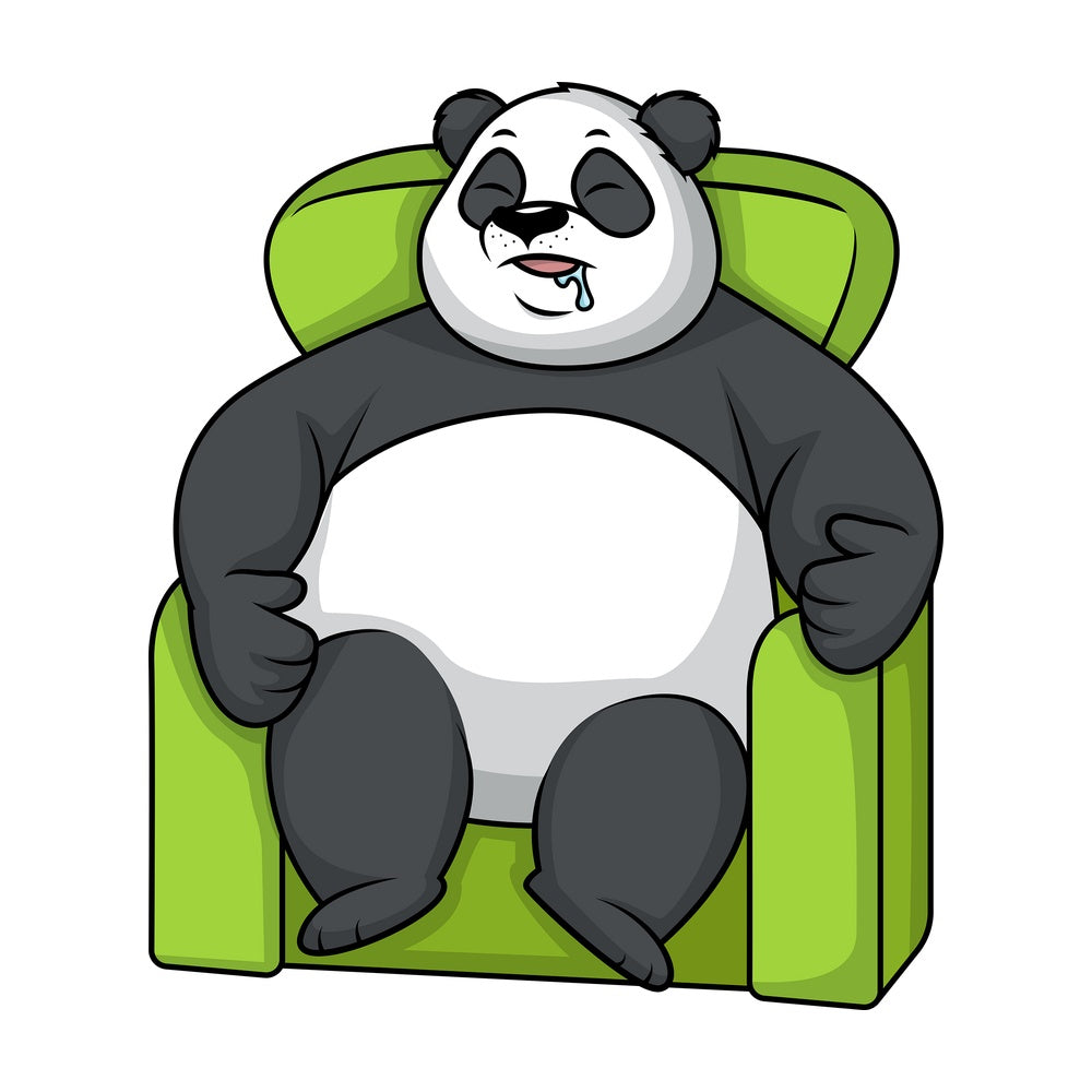 Lazy panda sleeping. PNG - JPG and vector EPS (infinitely scalable).