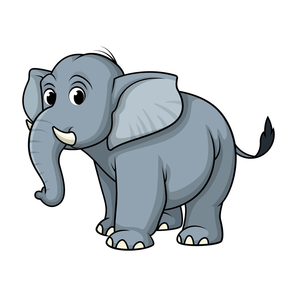 Wild blue elephant. PNG - JPG and vector EPS (infinitely scalable).