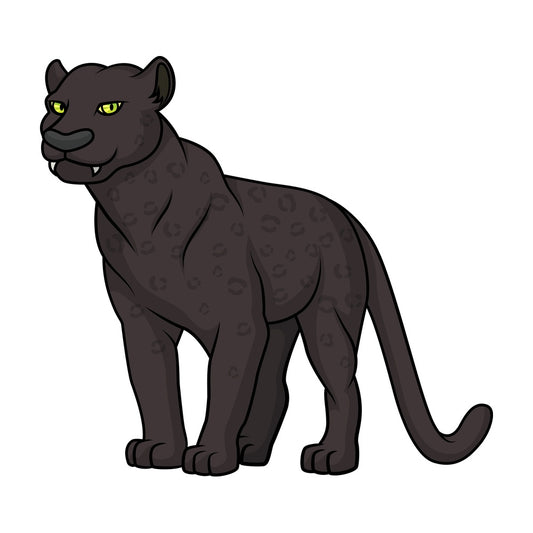 Wild black panther. PNG - JPG and vector EPS (infinitely scalable).