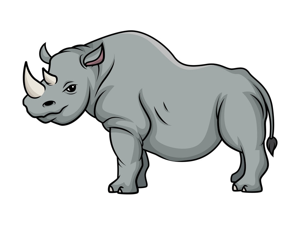 Wild rhinoceros. PNG - JPG and vector EPS (infinitely scalable).