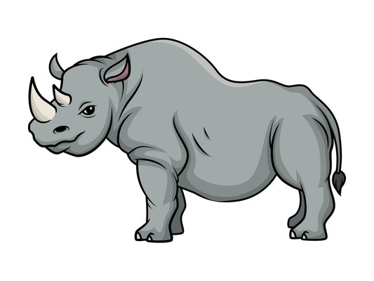 Wild rhinoceros. PNG - JPG and vector EPS (infinitely scalable).