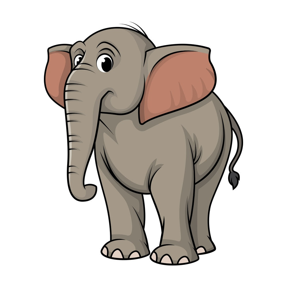 Curious elephant. PNG - JPG and vector EPS (infinitely scalable).