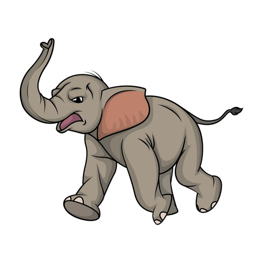 Angry elephant running. PNG - JPG and vector EPS (infinitely scalable).