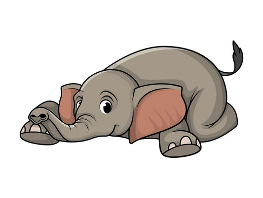 Elephant lying down. PNG - JPG and vector EPS (infinitely scalable).
