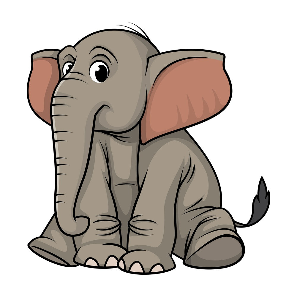 Elephant sitting. PNG - JPG and vector EPS (infinitely scalable).