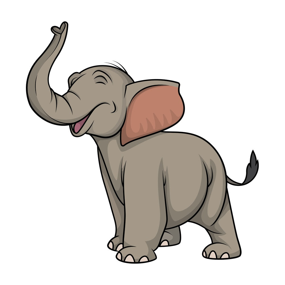 Elephant making noise. PNG - JPG and vector EPS (infinitely scalable).