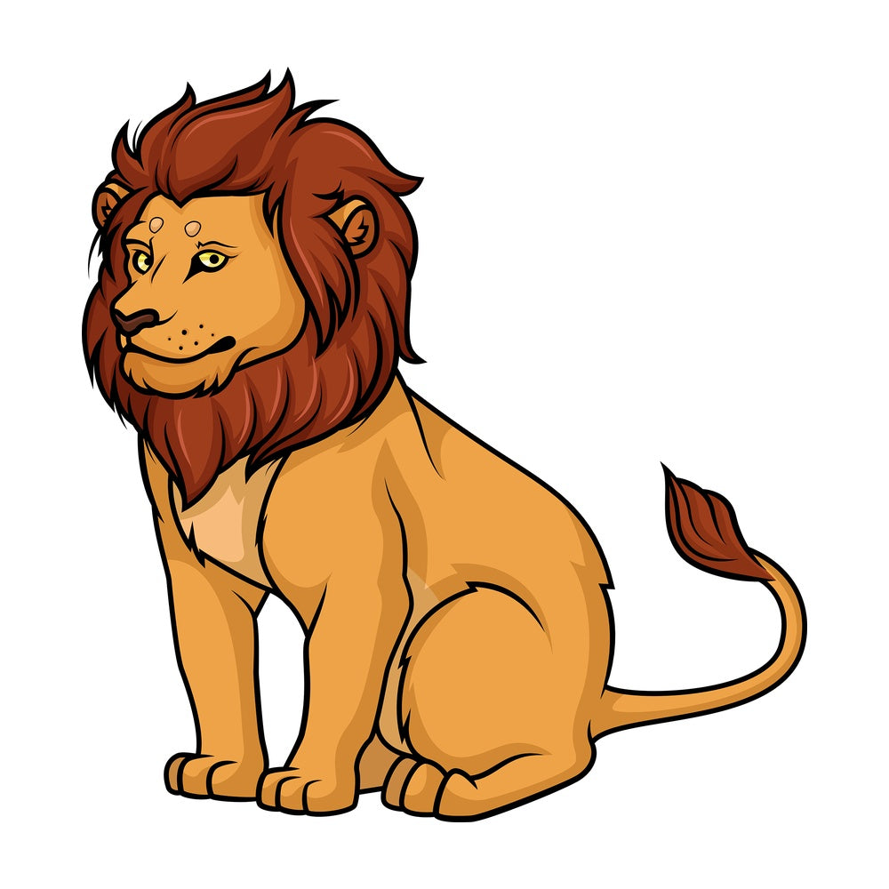 Lion sitting. PNG - JPG and vector EPS (infinitely scalable).