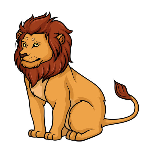 Lion sitting. PNG - JPG and vector EPS (infinitely scalable).
