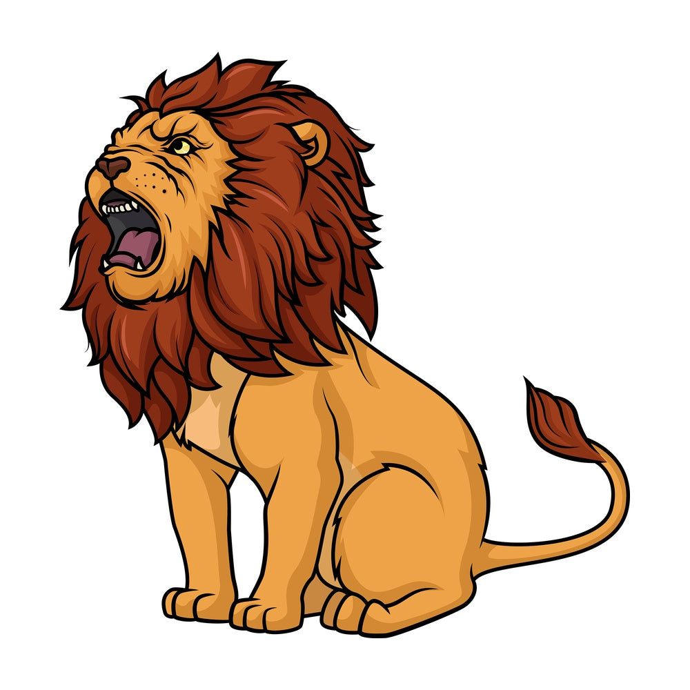 Lion roaring. PNG - JPG and vector EPS (infinitely scalable).