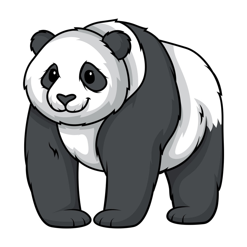 Panda bear standing. PNG - JPG and vector EPS (infinitely scalable).