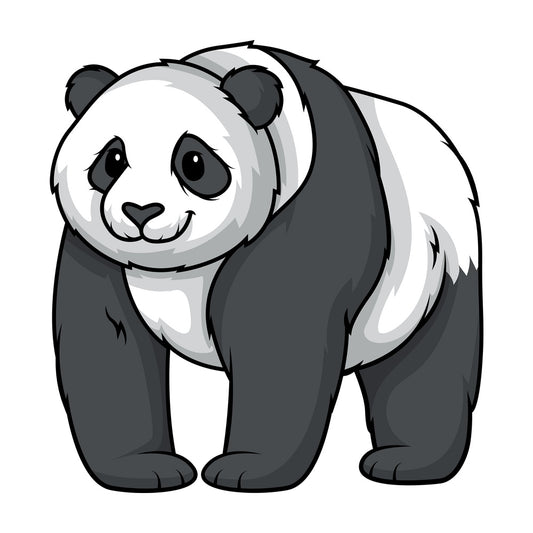Panda bear standing. PNG - JPG and vector EPS (infinitely scalable).