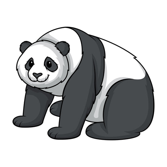 Panda bear sitting. PNG - JPG and vector EPS (infinitely scalable).