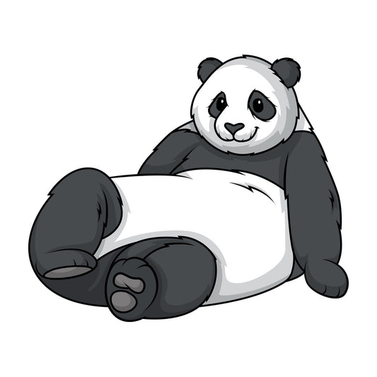 Panda bear lying down. PNG - JPG and vector EPS (infinitely scalable).