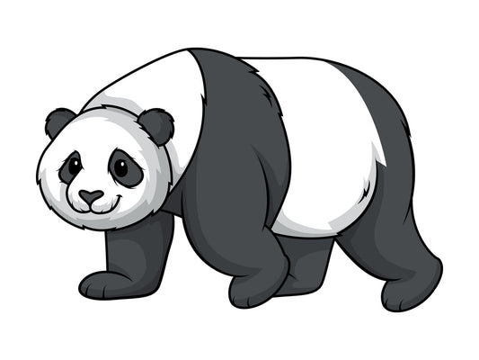 Panda bear running. PNG - JPG and vector EPS (infinitely scalable).
