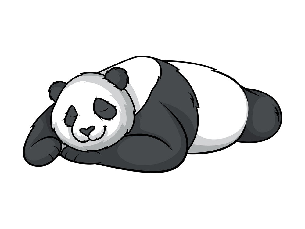 Panda bear sleeping. PNG - JPG and vector EPS (infinitely scalable).