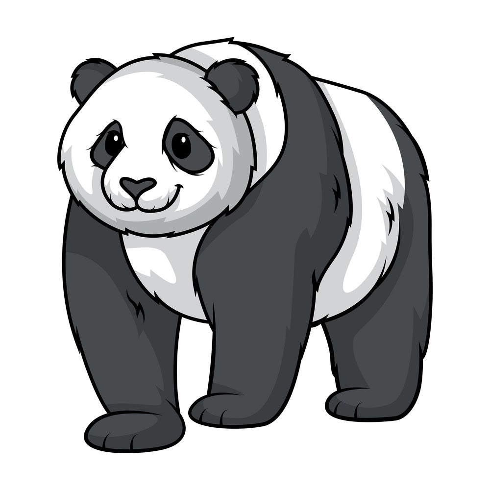 Panda bear walking. PNG - JPG and vector EPS (infinitely scalable).