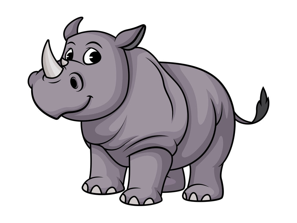 One horned rhino. PNG - JPG and vector EPS (infinitely scalable).