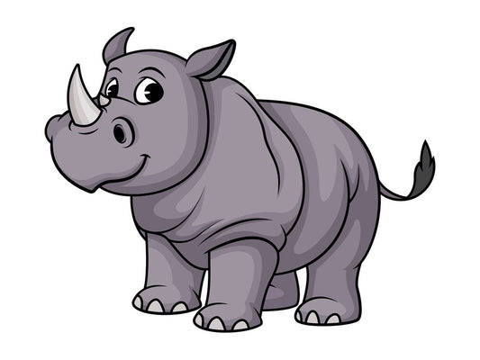 One horned rhino. PNG - JPG and vector EPS (infinitely scalable).