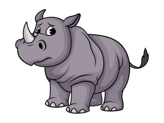 Sad rhino. PNG - JPG and vector EPS (infinitely scalable).