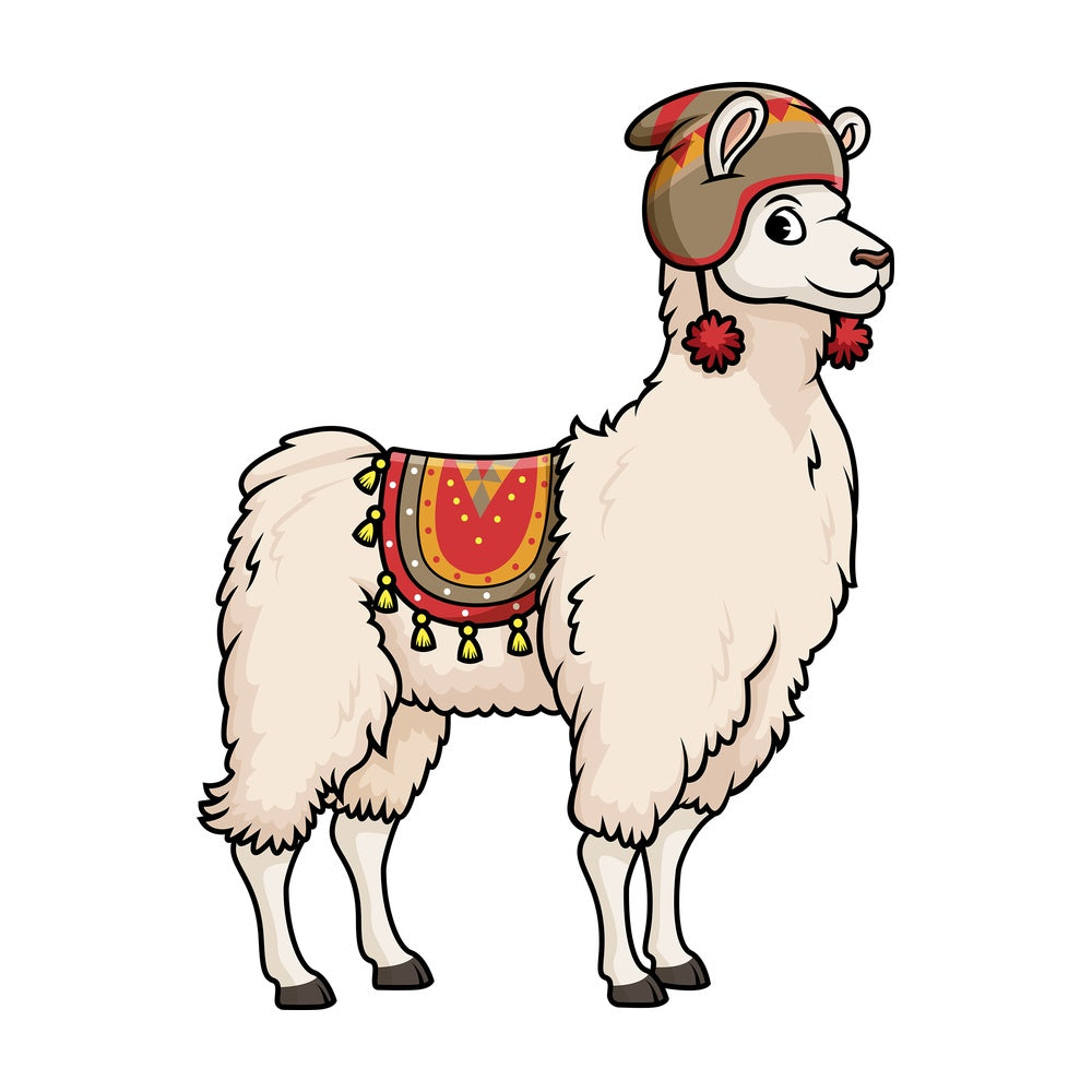 Peruvian llama. PNG - JPG and vector EPS (infinitely scalable).