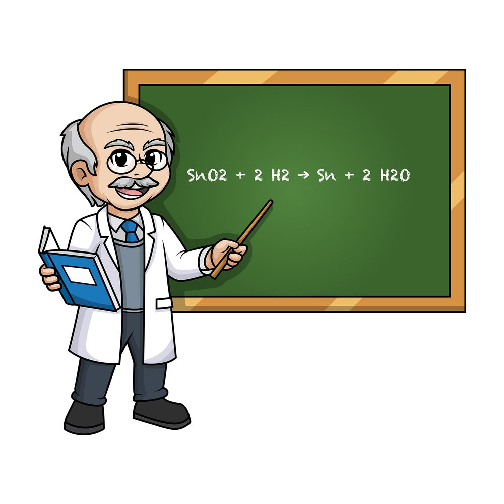Male science teacher. PNG - JPG and vector EPS (infinitely scalable).