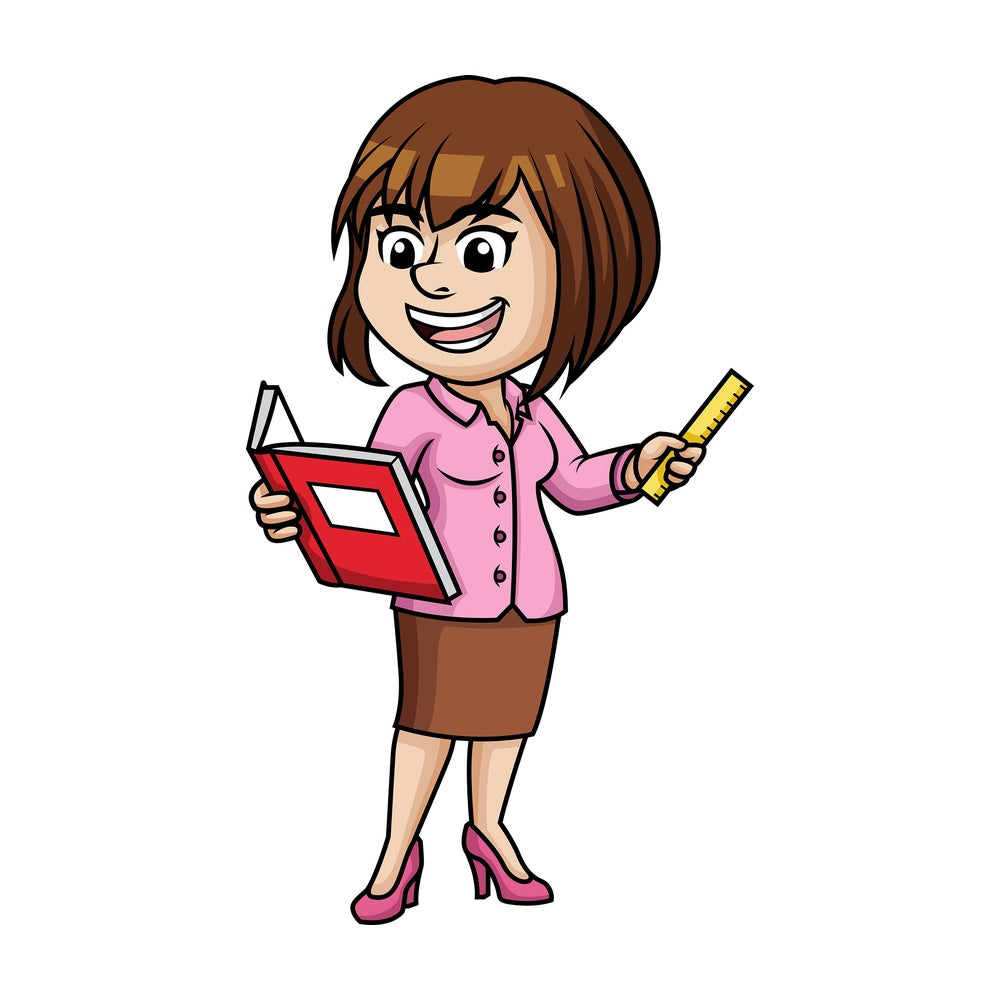 Woman teaching. PNG - JPG and vector EPS (infinitely scalable).