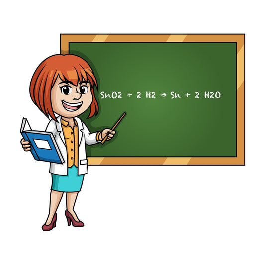 Female science teacher. PNG - JPG and vector EPS (infinitely scalable).
