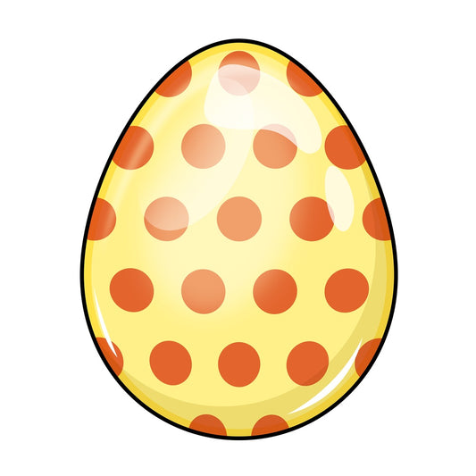 Easter egg with dots. PNG - JPG and vector EPS (infinitely scalable). Image isolated on transparent background.