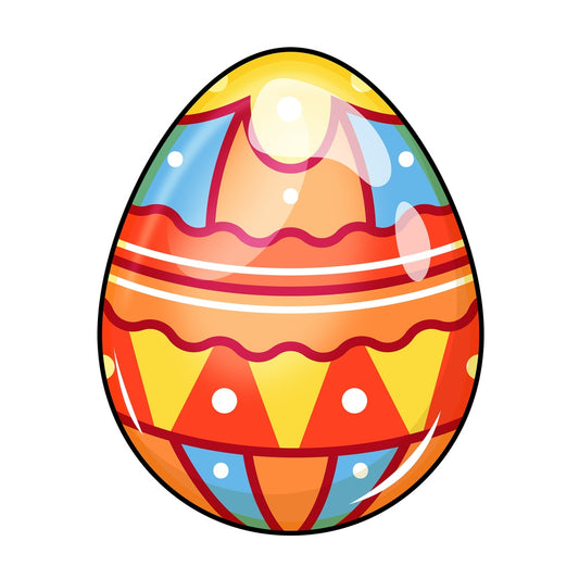 Colorful easter egg. PNG - JPG and vector EPS (infinitely scalable). Image isolated on transparent background.