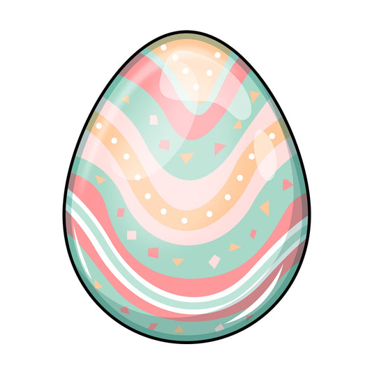 Painted easter egg. PNG - JPG and vector EPS (infinitely scalable). Image isolated on transparent background.