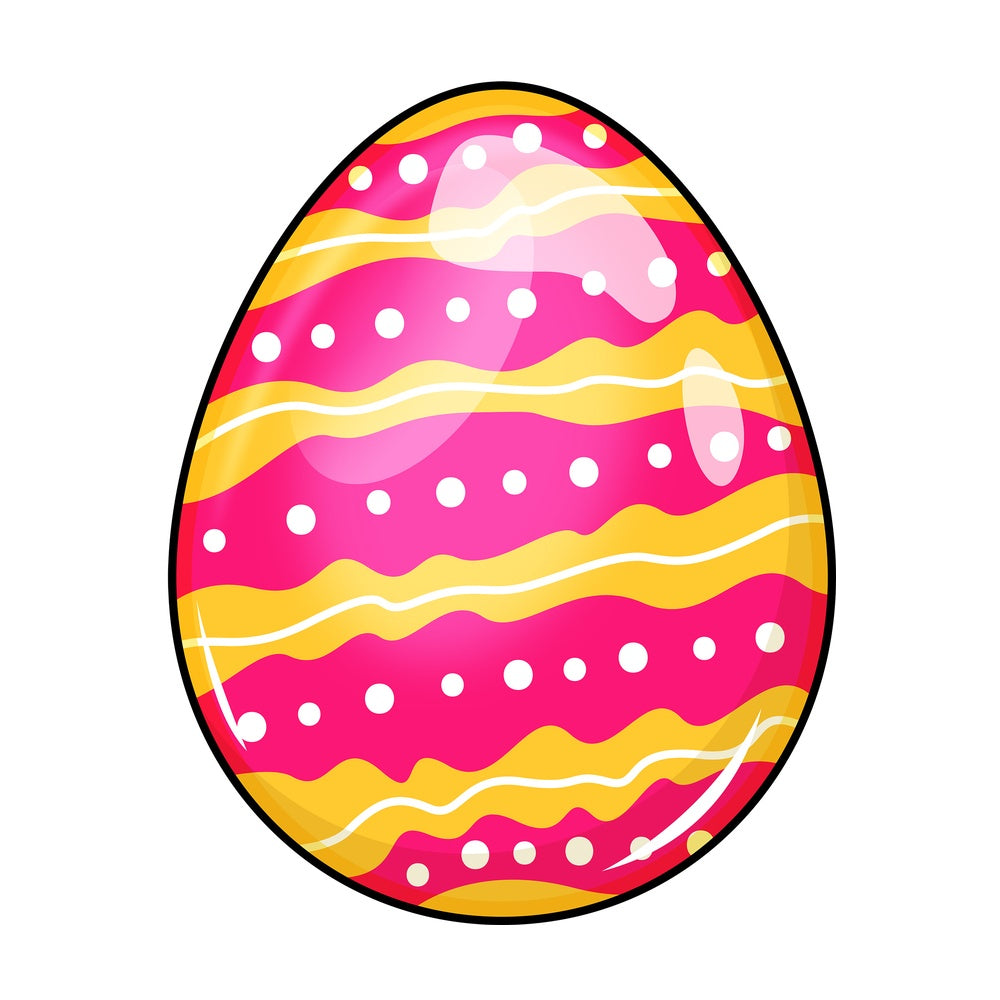 Decorated easter egg. PNG - JPG and vector EPS (infinitely scalable). Image isolated on transparent background.