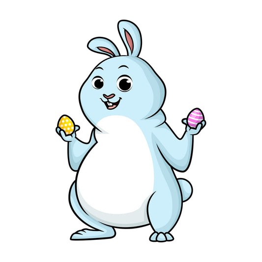 Fat easter bunny. PNG - JPG and vector EPS (infinitely scalable). Image isolated on transparent background.